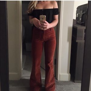 High Waisted Corduroy Flares